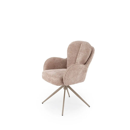 Scaun rotativ K592, bej/casmir, stofa/metal, 62x69x92 cm
