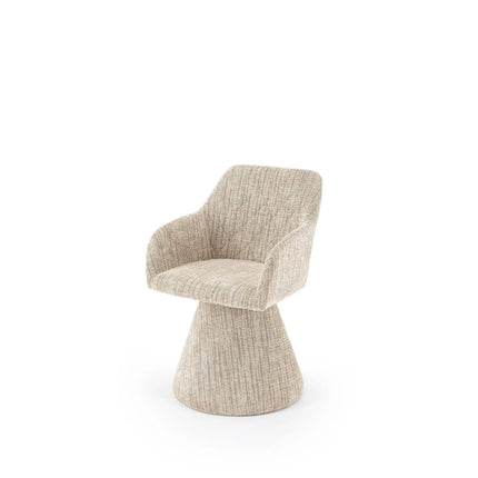 Scaun rotativ K603, stofa clasica bej, 55x55x85 cm