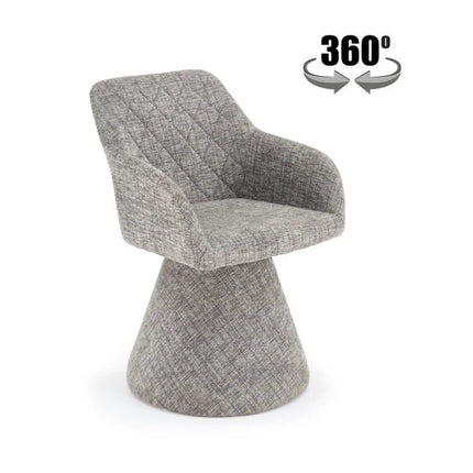 Scaun rotativ K603, stofa clasica gri, 55x55x85 cm