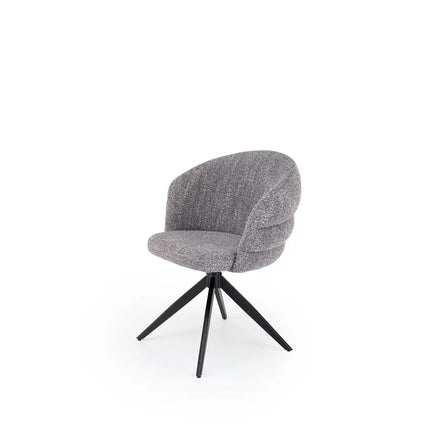 Scaun rotativ K604, gri/negru, stofa/metal, 65x62x85 cm