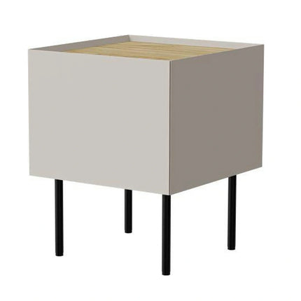 Set 2 noptiere FELLINI, casmir/stejar, 40x41x60 cm