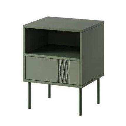 Set 2 noptiere TRESSE, verde, PAL laminat, 44x40x54 cm