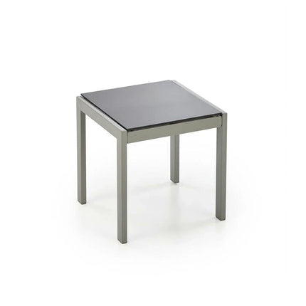 Set gradina EMBOLO, negru/gri, metal/panza, cu masuta si 2 sezlonguri