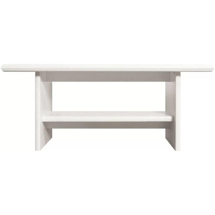 Mobilier living IDENTO 6, alb, format din 2 vitrine, masuta cafea si comoda TV