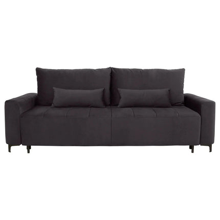 Canapea extensibila KAMARI, stofa catifelata gri antracit - Element 01, 235x108x93 cm