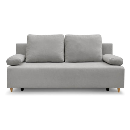 Canapea extensibila SUN, stofa catifelata gri - Enjoy New 45, 193x92x96 cm