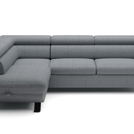 Coltar extensibil RAVEN L, personalizabil, cu lada depozitare, 257x198x92 cm