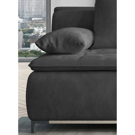 Canapea extensibila SWEET, stofa catifelata galben - Riviera 41, cu lada depozitare, 204x106x91 cm