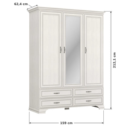 Set dormitor TIFFANY II, grej, PAL laminat, 5 piese