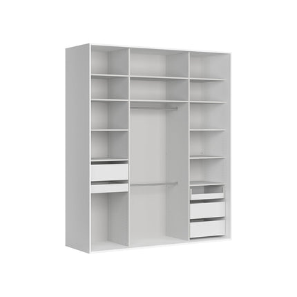 Dressing FLEX, alb, PAL, 201x66x240 cm