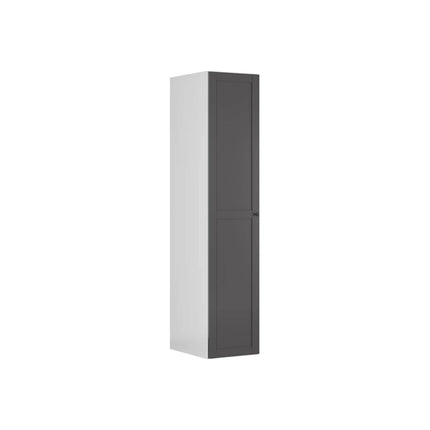 Dulap FLEX, alb/gri grafit, PAL, cu o usa, 50x66x240 cm