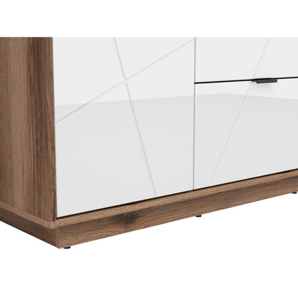 Dulap FORN, nuc/alb lucios, PAL, 94x56.5x200.5 cm