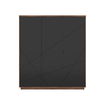 Dulap FORN, nuc/negru mat, PAL, 180x56.5x200.5 cm