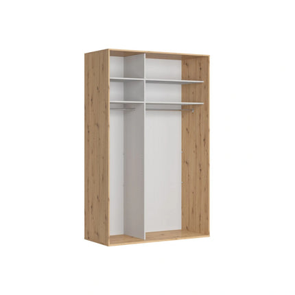 Dulap FLEX, stejar artisan/gri grafit, PAL, cu 2 usi, 150x66x240 cm