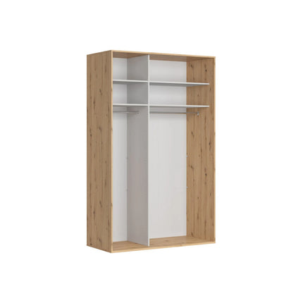 Dulap FLEX, stejar artisan/gri grafi, PAL, cu 2 usi, 150x66x240 cm