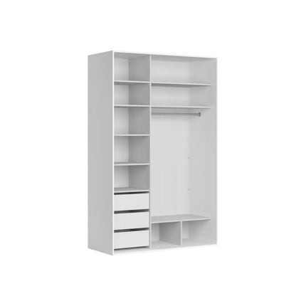 Dulap FLEX, alb/casmir, PAL, cu 2 usi, 150x66x240 cm