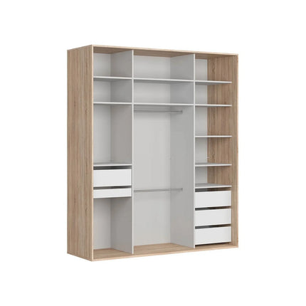 Dressing FLEX, stejar sonoma, PAL, cu 2 usi, 207x66x240 cm