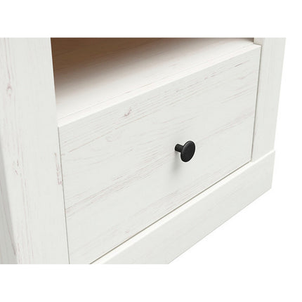 Noptiera FRIJA, alb pin andersen/stejar artizanal,  58X43.5X48 cm
