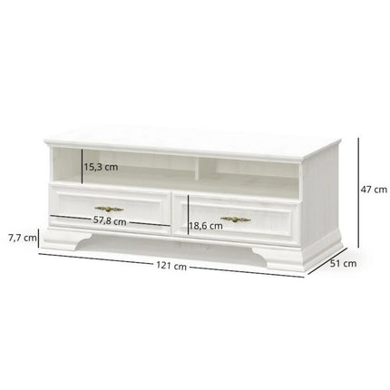 Set mobilier living IRYS, pin alb anderson, PAL laminat, 3 piese