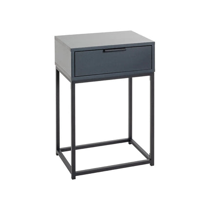 Noptiera MALMO, gri antracit/negru, PAL/metal, 40x28x60 cm