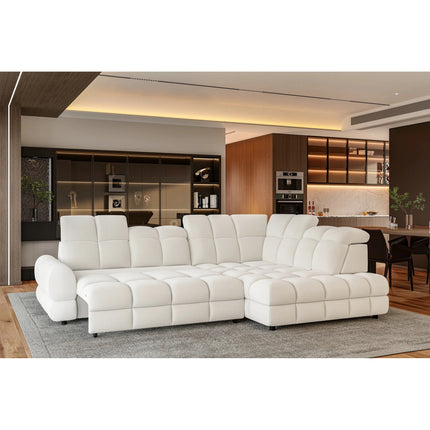 Coltar extensibil TOLLO L, personalizabil, cu lada depozitare, 302x220x106 cm