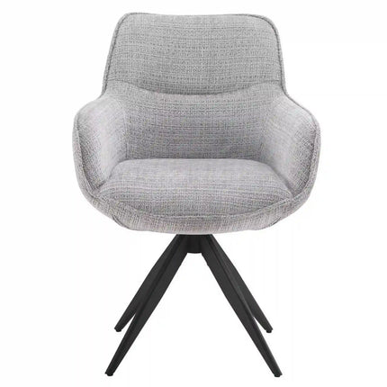 Scaun rotativ TURIN, gri deschis/negru, stofa clasica/metal, 65x62x86 cm