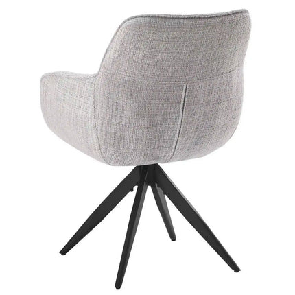 Scaun rotativ TURIN, gri deschis/negru, stofa clasica/metal, 65x62x86 cm