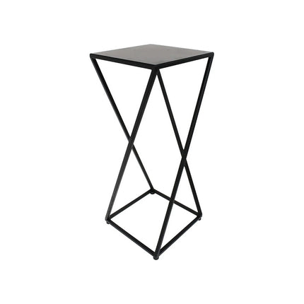 Suport flori SELMA, negru, metal, 25x25x60 cm