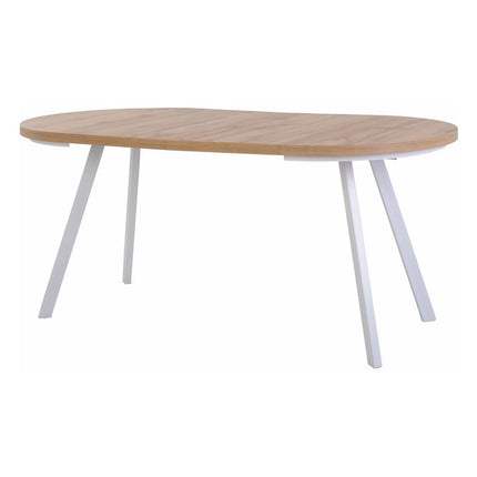 Masa extensibila PARES, stejar wotan/alb, PAL laminat/lemn, 90/180x90x76 cm