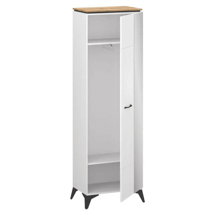 Dulap ingust alb VELUTTO, PAL, 63x39x205 cm