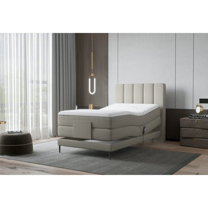 Pat VENUS 100 boxspring, personalizabil, cu saltele, reglaj electric si topper