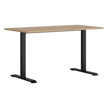 Masa birou SPACE OFFICE, stejar artisan/negru, PAL laminat/metal, 160x68x76 cm