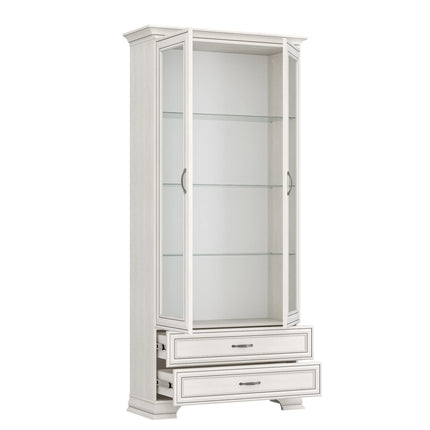 Vitrina TIFFANY II, crem, PAL laminat, 99x40x212 cm