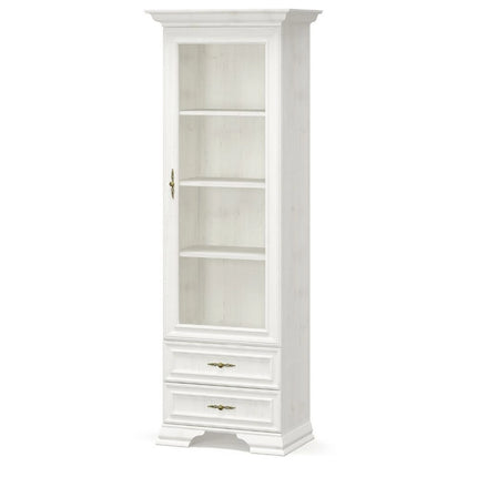 Vitrina IRYS, pin alb anderson, PAL laminat, 70x43x198 cm