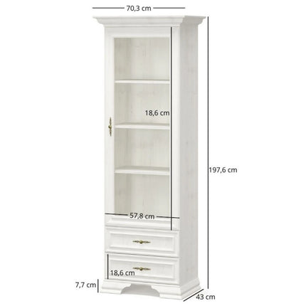 Set mobilier living IRYS, pin alb anderson, PAL laminat, 3 piese