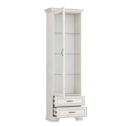 Vitrina TIFFANY II, crem, PAL laminat, 69x40x212 cm