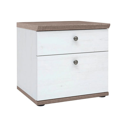 Noptiera STOCKHOLM, pin alb andersen/stejar sonoma, PAL, 48x43x47 cm