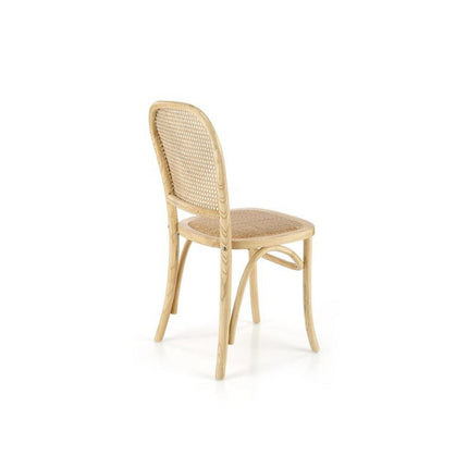 Scaun K502, stejar, ratan natural/lemn masiv, 45x50x89 cm