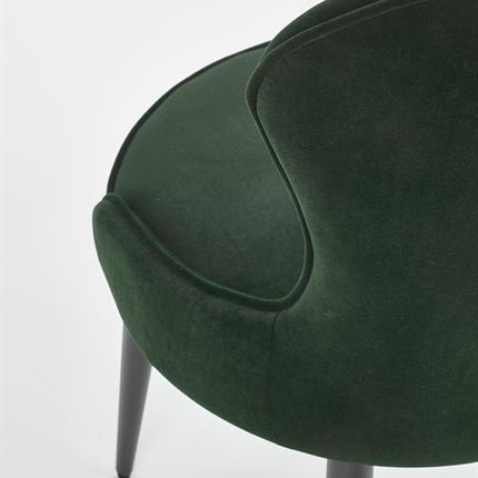 Scaun tapitat K366, verde, 52x58x92 cm