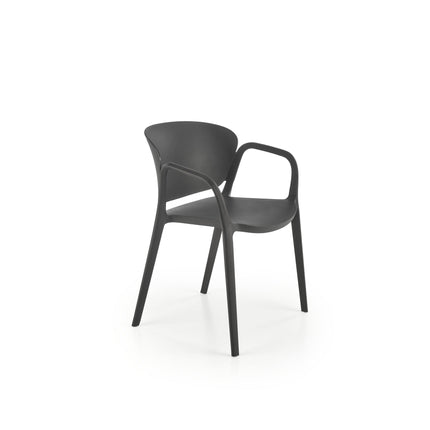 Scaun K491, negru, polipropilena, 60x67x76 cm