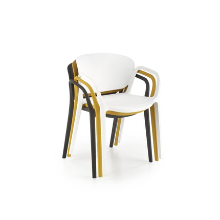 Scaun K491, negru, polipropilena, 60x67x76 cm