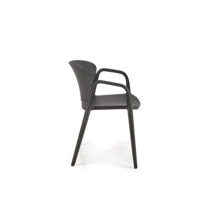 Scaun K491, negru, polipropilena, 60x67x76 cm