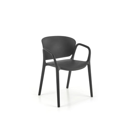 Scaun K491, negru, polipropilena, 60x67x76 cm