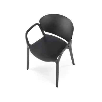 Scaun K491, negru, polipropilena, 60x67x76 cm