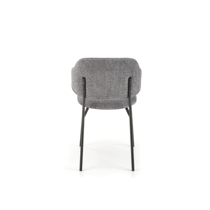 Scaun K497, gri deschis, stofa clasica/metal, 52x62x82 cm