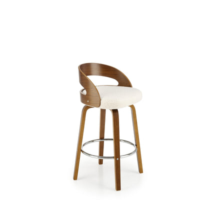 Scaun de bar H110, crem/nuc, 84x47x43 cm