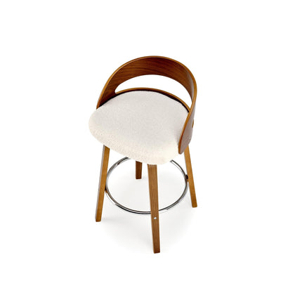 Scaun de bar H110, crem/nuc, 84x47x43 cm