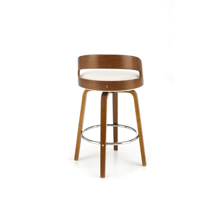 Scaun de bar H110, crem/nuc, 84x47x43 cm
