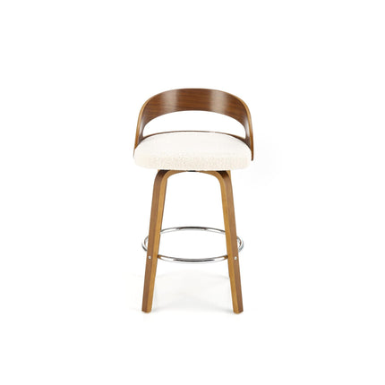 Scaun de bar H110, crem/nuc, 84x47x43 cm