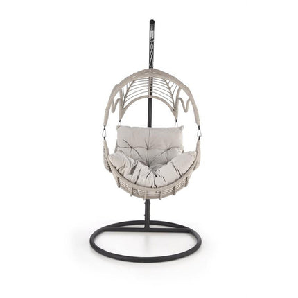 Balansoar RASMUS, gri deschis, ratan sintetic, 85x60x202 cm